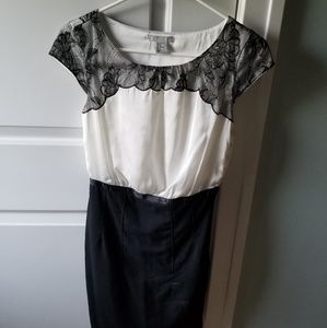 H&M black and white lace dress size 2